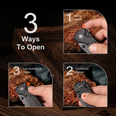 REMETTE RT-Cosmic Knife Button Liner Lock 14C28N Blade G10 Handle Outdoor Camping Knives  RTCO-GC