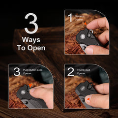 REMETTE RT-Cosmic Knife Button Liner Lock 14C28N Blade G10 Handle Outdoor Camping Knives  RTCO-GB