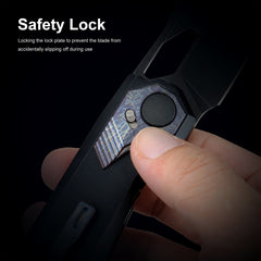 REMETTE RT-Peregrine Falcon Folding Pocket Knife Innovative Button Lock Structure Design M390 Blade Titanium Handle Knives RTT1-DT with Safety Lock