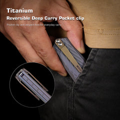 REMETTE RT-Infinite Power Knife M390 Blade Titanium Handle Folding Pocket EDC Tactical Knife RTIP-G