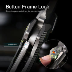 REMETTE RT-ONE Knife Button+Frame Lock M390 Blade Integrated Titanium+Carbon Fiber Handle Outdoor Camping Knives RT ONEA4