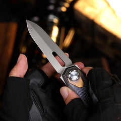 REMETTE RT-Infinite Power Knife M390 Blade Titanium Handle Folding Pocket EDC Tactical Knife RTIP-G