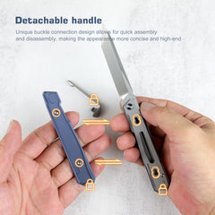 REMETTE RT-ELIGO Knife M390 Blade Titanium Handle Double Detent Lock Folding Pocket EDC Knife EGB4