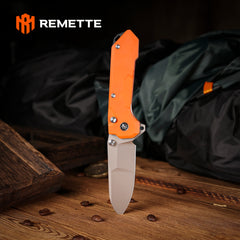 REMETTE RT-Cosmic Knife Button Liner Lock 14C28N Blade G10 Handle Outdoor Camping Knives  RTCO-GO