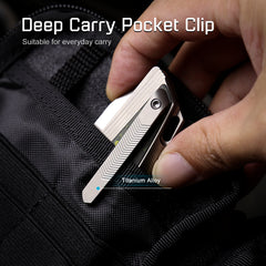 REMETTE RT-ONE Knife Button+Frame Lock M390 Blade Integrated Titanium+Carbon Fiber Handle Outdoor Camping Knives RT ONEA4