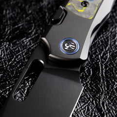 REMETTE RT-Orca Knife Button+Frame Lock M390 Blade Titanium Handle EDC Knives ORCAURD