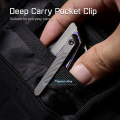 REMETTE RT-ONE Knife Button+Frame Lock M390 Blade Integrated Titanium+Timascus Handle Outdoor Camping Knives RT ONEA1