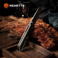 REMETTE RT-Cosmic Knife Button Liner Lock 14C28N Blade G10 Handle Outdoor Camping Knives  RTCO-GM