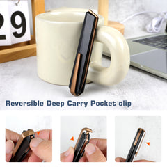 REMETTE RT-ELIGO Knife M390 Blade Titanium Handle Double Detent Lock Folding Pocket EDC Knife EGB2