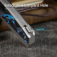REMETTE RT-ONE Knife Button+Frame Lock M390 Blade Integrated Titanium+Carbon Fiber Handle Folding Pocket Knives RT ONEA2