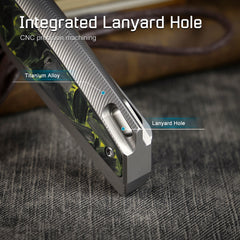 REMETTE RT-ONE Knife Button+Frame Lock M390 Blade Integrated Titanium+Carbon Fiber Handle Outdoor Camping Knives RT ONEA4