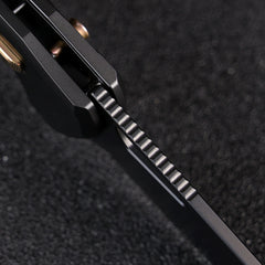 REMETTE RT-Camel Knife Screwless Exterior Button Liner Lock M390 Blade Titanium Handle Knives Titanium Gray Black RTCMLT1
