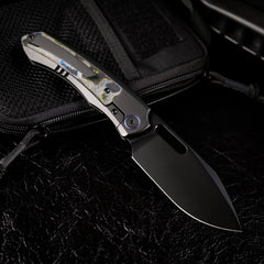 REMETTE RT-Orca Knife Button+Frame Lock M390 Blade Titanium Handle EDC Knives ORCAURD