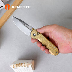 REMETTE RT-Rhino Folding Pocket Knife M390 Blade Crystallized