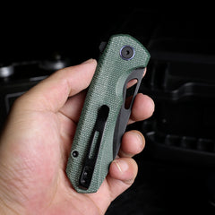 REMETTE RT-Camel Knife Button Liner Lock 14C28N Blade Micarta Handle Outdoor Camping Knives RTCMLE