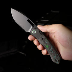 REMETTE RT-Orca Knife Button+Frame Lock M390 Blade Titanium Handle EDC Knives ORCAKDD