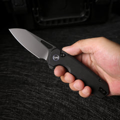 REMETTE RT-Camel Knife Button Liner Lock 14C28N Blade G10 Handle Outdoor Camping Knives RTCMLA