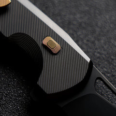 REMETTE RT-Camel Knife Screwless Exterior Button Liner Lock M390 Blade Titanium Handle Knives Titanium Gray Black RTCMLT1