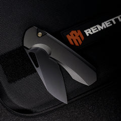REMETTE RT-Camel Knife Screwless Exterior Button Liner Lock M390 Blade Titanium Handle Knives Titanium Gray Black RTCMLT1