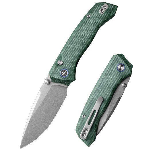 (Amazon purchase) REMETTE RT-Steed Innovative Button Liner Lock  Design 14C28N Blade Micarta Handle Knife RT-Steed-2