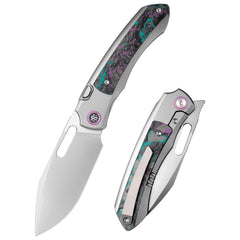 REMETTE RT-Orca Knife Button+Frame Lock M390 Blade Titanium Handle Outdoor Camping Knives ORCAJY