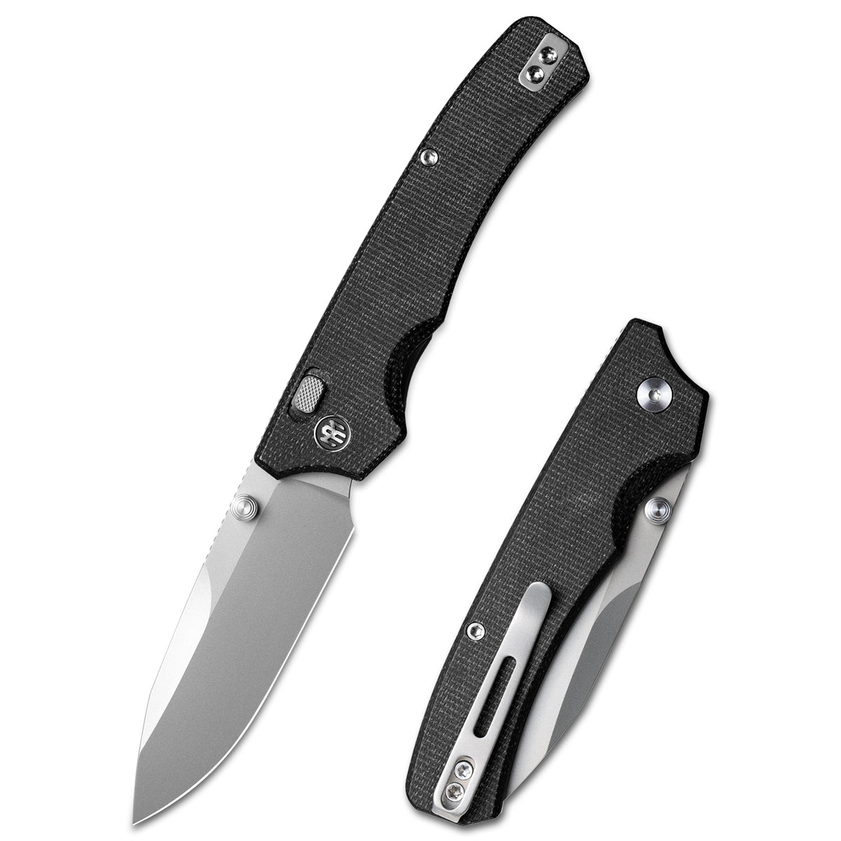 REMETTE Button+Liner Lock Folding Pocket Knife Sharp 14C28N Blade Reversible Pocket Clip Durable Micarta Handle Men Women EDC Hiking Fishing Camping Knives WD107