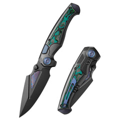 REMETTE RT-Scepter Innovative Button Frame Lock M390+Timascus Blade Titanium+Carbon Fiber Handle Knife SCPT-E