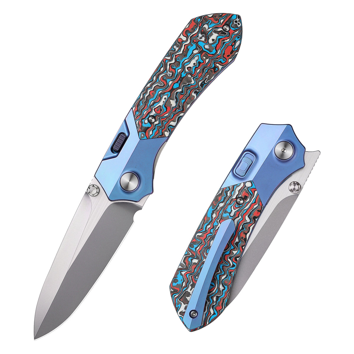 REMETTE RT-Meteor Knife Titanium Handle M390 Blade Folding Pocket Knives RTPT-AL