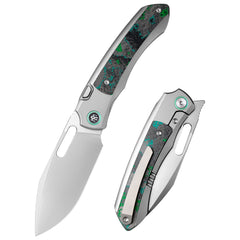 REMETTE RT-Orca Knife Button+Frame Lock M390 Blade Titanium Handle Outdoor Camping Knives ORCAKD