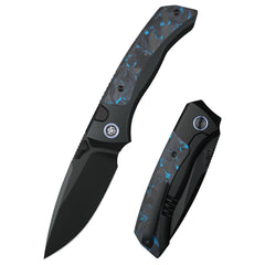 REMETTE RT-Steed Innovative Button Frame Lock Structure Design M390 DLC Blade Titanium Carbon Fiber Handle Knife RTWS-BL