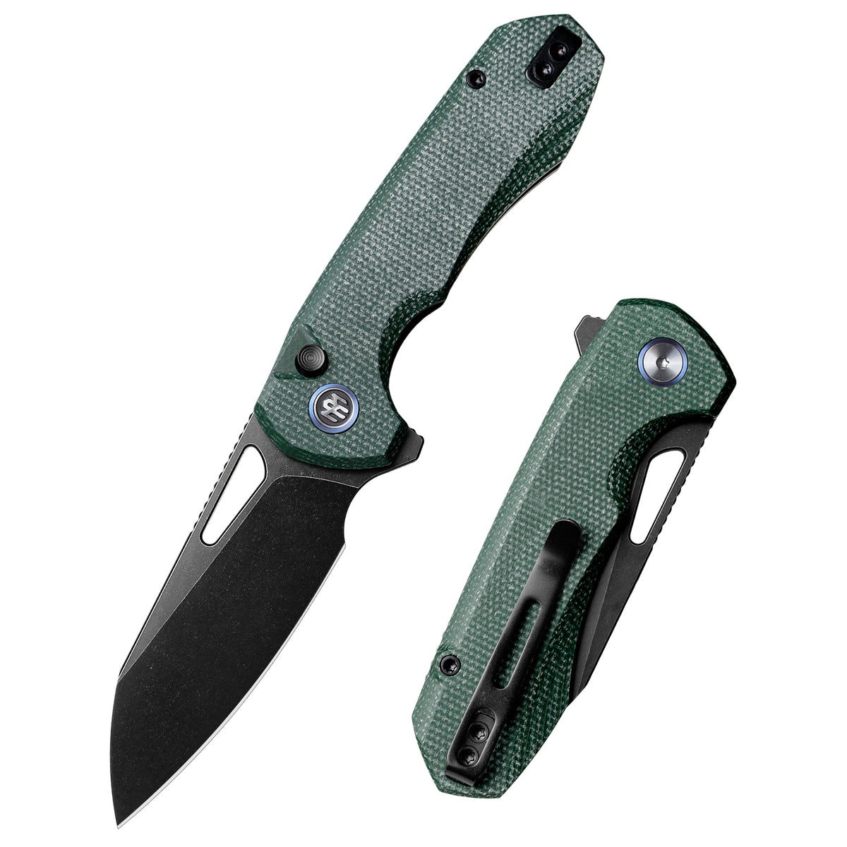 REMETTE RT-Camel Knife Button Liner Lock 14C28N Blade Micarta Handle Outdoor Camping Knives RTCMLE