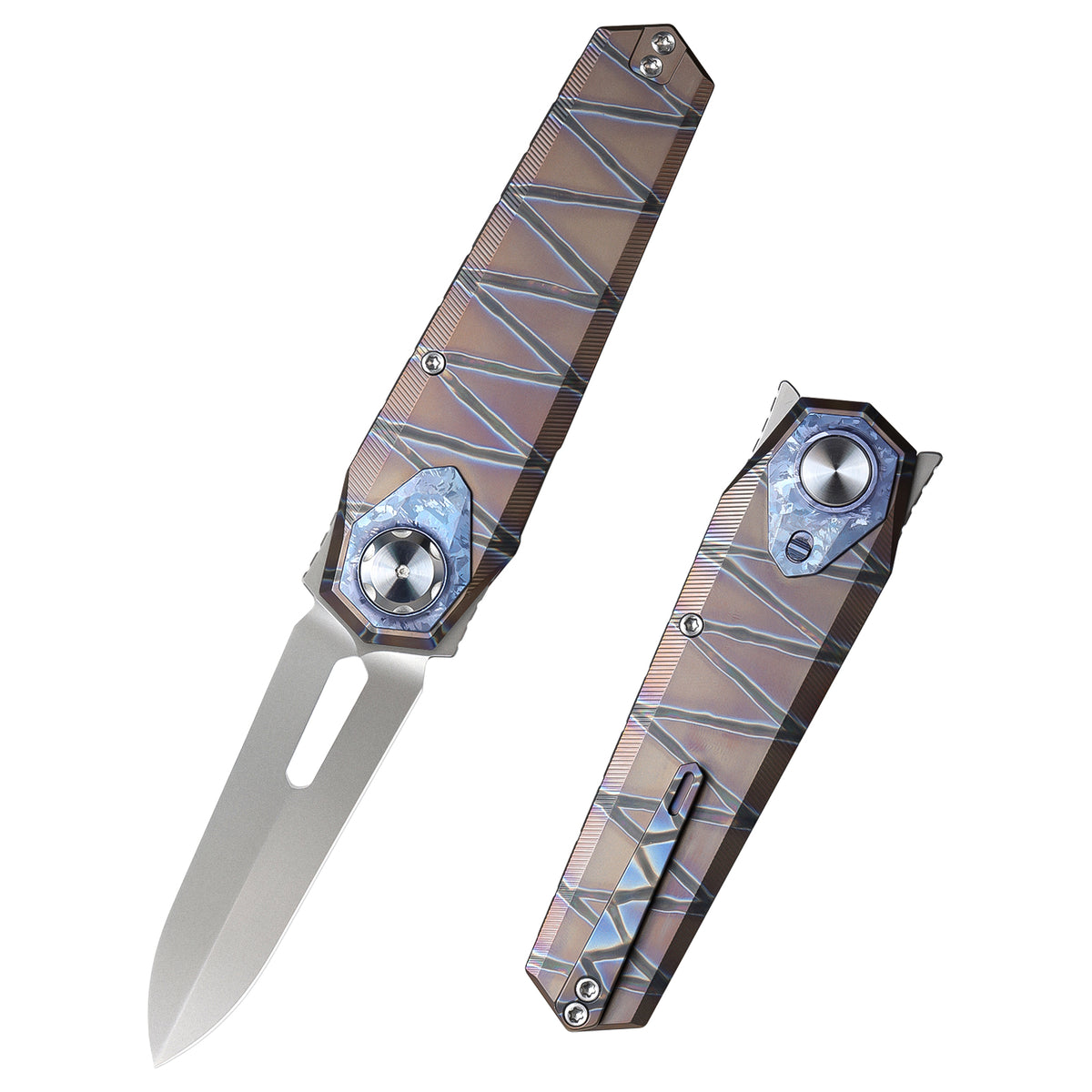 REMETTE RT-Infinite Power Knife M390 Blade Titanium Handle Folding Poc ...