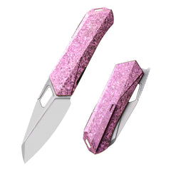 REMETTE RT-Woodpecker Folding Pocket Knife M390 Blade Crystallized Titanium Handle RTWP-IP