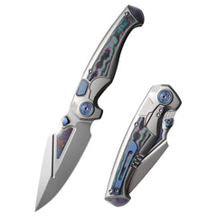 REMETTE RT-Scepter Innovative Button Frame Lock M390+Timascus Blade Titanium+Carbon Fiber Handle Knife SCPT-C