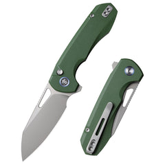 REMETTE RT-Camel Knife Button Liner Lock 14C28N Blade G10 Handle Outdoor Camping Knives RTCMLB