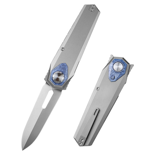 REMETTE RT-Infinite Power Knife M390 Blade Titanium Handle Folding Pocket EDC Tactical Knife RTIP-T