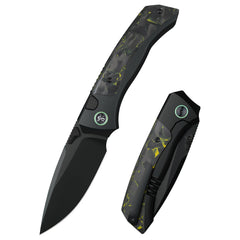 REMETTE RT-Steed Innovative Button Frame Lock M390 Blade Titanium Carbon Fiber Handle  Folding Pocket Knife RTWS-BH
