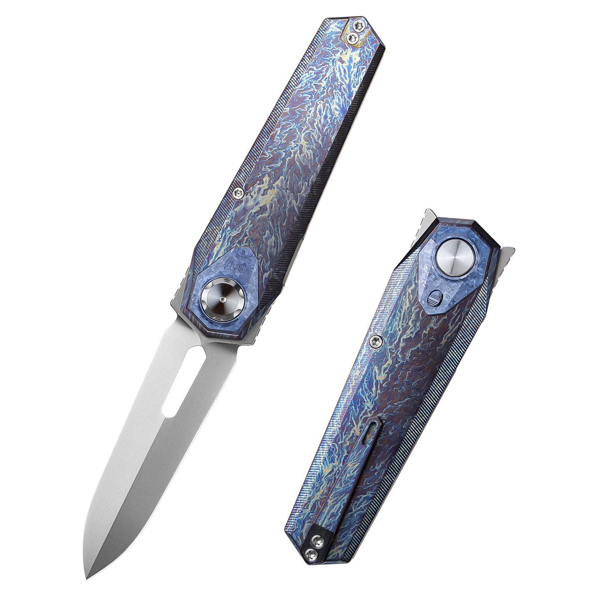 REMETTE RT-Infinite Power Knife M390 Blade Titanium Handle Folding Pocket EDC Tactical Knife RTIP-M