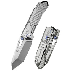 REMETTE RT-Cool Leopard Knife Frame Lock M390 Blade Titanium Handle Outdoor Camping Knives RTKS-T