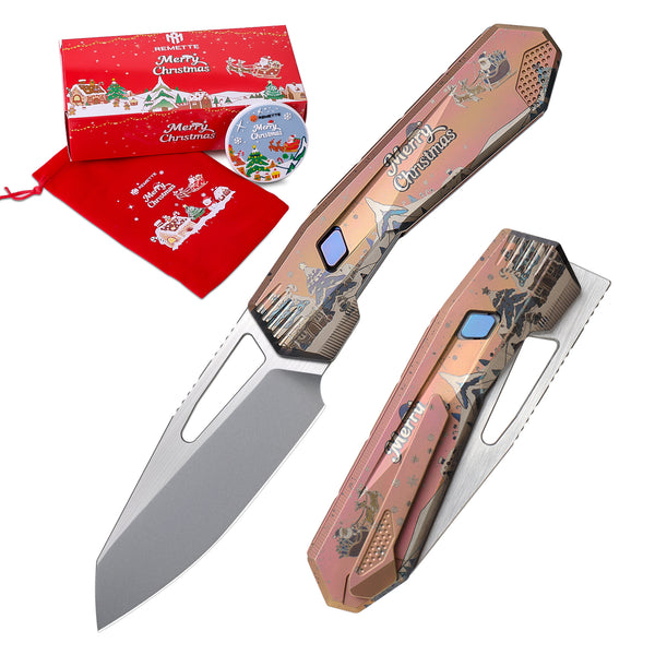 REMETTE RT-Agile Peregrine Falcon Knife Titanium Handle M390 Blade