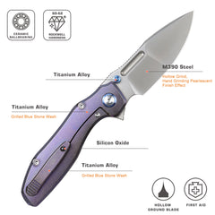 REMETTE RT-TwoFace Knife Titanium Handle M390 Blade DSTF-B