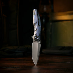 REMETTE RT-Cool Whale Knife M390 Blade Titanium Handle Folding Pocket Outdoor Camping EDC Knife RTCL-CRA
