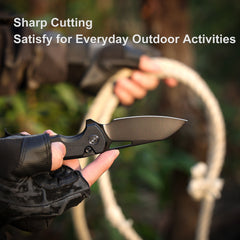 (Amazon purchase) REMETTE RT-Camel Knife Button Liner Lock D2 Blade G10 Handle Outdoor Camping Knives RTB1