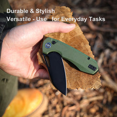 REMETTE RT-Camel Knife Button Liner Lock D2 Blade G10 Handle Outdoor Camping Knives RTG1