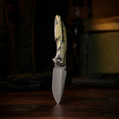REMETTE RT-Cool Whale Knife M390 Blade Titanium Handle Folding Pocket Outdoor Camping EDC Knife RTCL-CRB