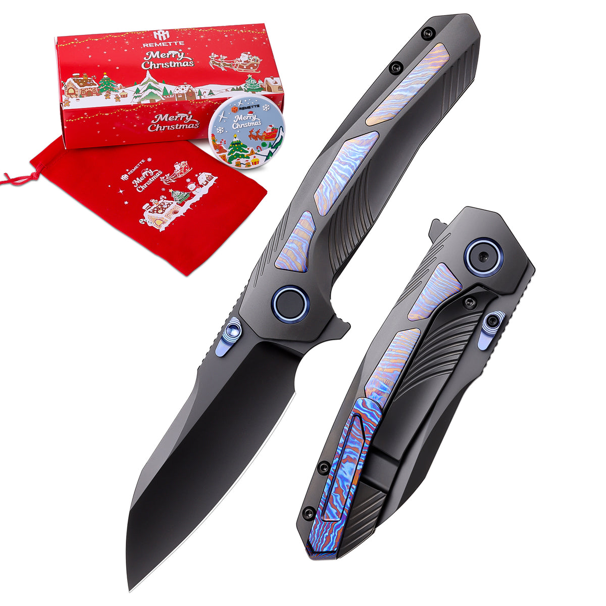 REMETTE RT-Kestrel Knife Titanium Handle S35VN Blade RTPO-E