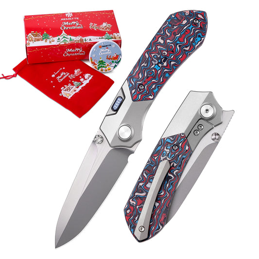 REMETTE RT-Meteor Knife Titanium Handle M390 Blade Folding Pocket Knives RTPT-A