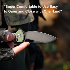 REMETTE RT-Camel Knife Button Liner Lock D2 Blade G10 Handle Outdoor Camping Knives RTG1