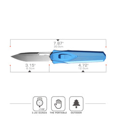 REMETTE Innovative Design Knife S35VN Blade Aluminum Handle 103D7-ZL