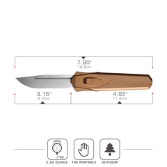 REMETTE Innovative Design Knife S35VN Blade Aluminum Handle 103D9-ZL
